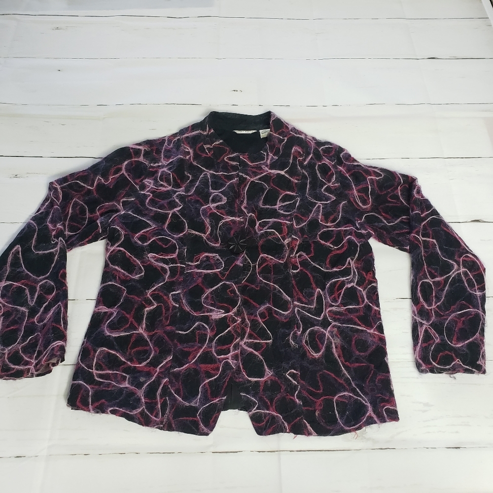 Laura Ashley Women's Vintage 90's Embroidered Blazer Large